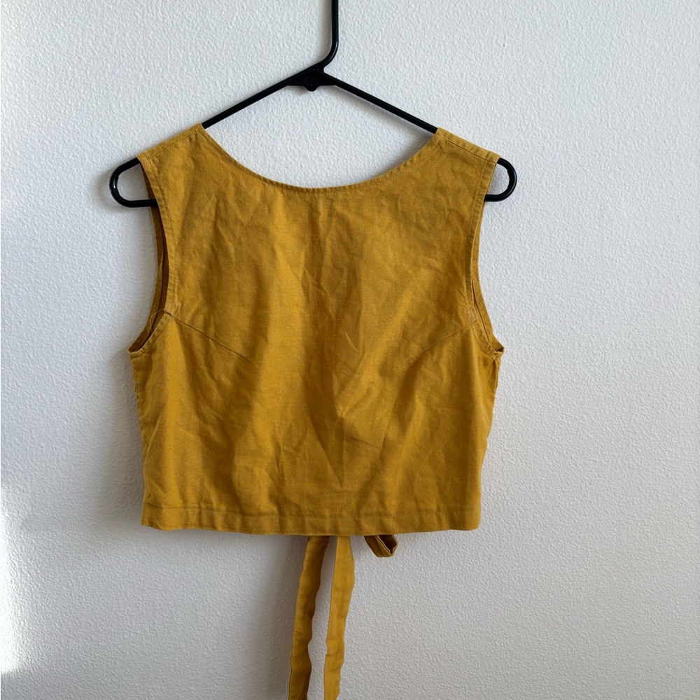 Hand Made Linen Tie Top